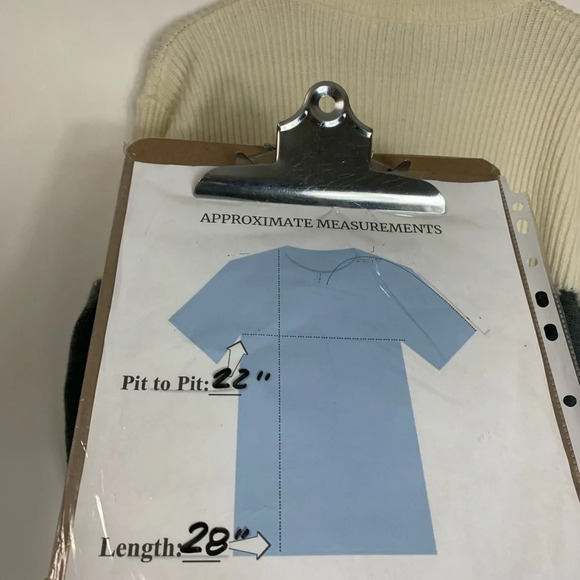 VTG D’Allaird Neutral Mock Neck Pullover Sweater Wool Blend Size Women’s Large - Picture 6 of 8